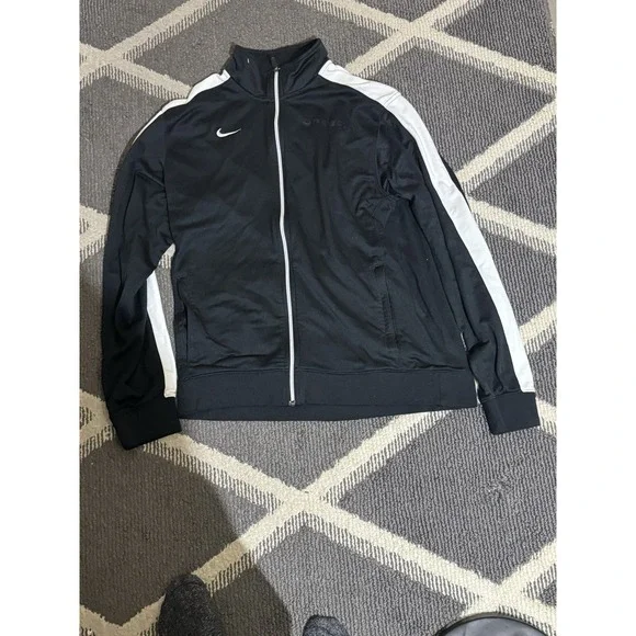 VTG Nike Oregon Ducks Jacket Mens L Black Full Zip Lightweight Tostitos Bowl - Picture 2 of 10